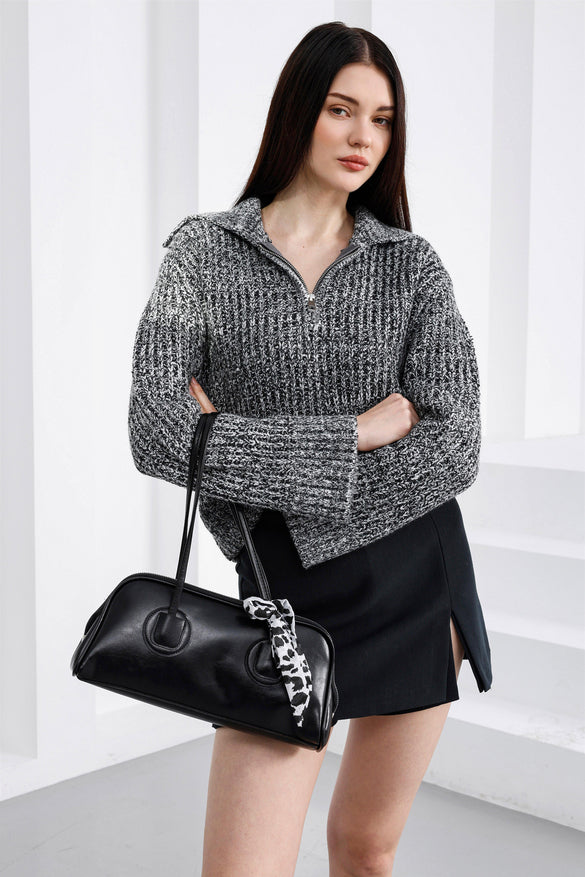 Nera Baguette Torba s maramom – Crna