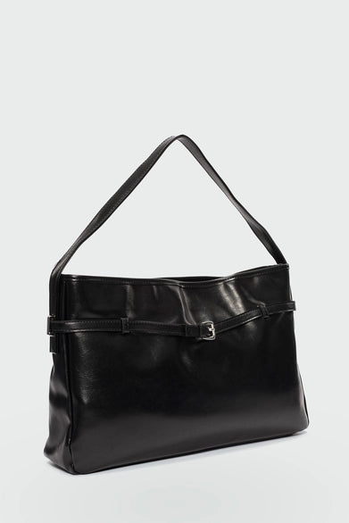 Lorien Torba za Rame s Detaljem Pojasa – Crna