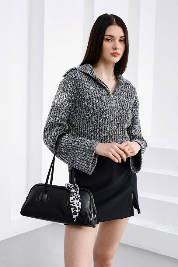 Nera Baguette Torba s maramom – Crna