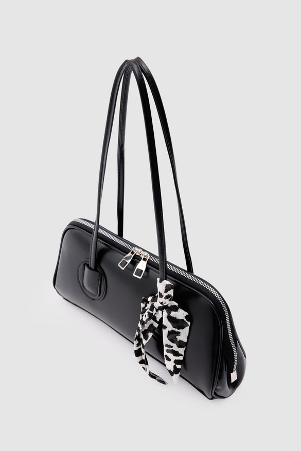 Nera Baguette Torba s maramom – Crna