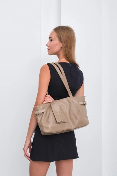 Velina Vintage Torba za Rame – Bež